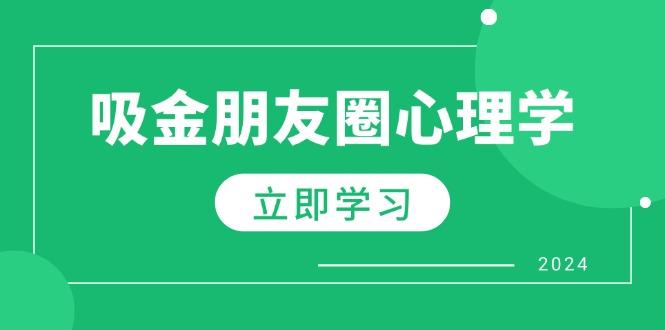 （12899期）朋友圈吸金心理学：揭秘心理学原理，增加业绩，打造个人IP与行业权威-航海圈