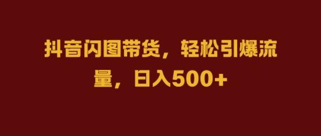 抖音闪图带货，轻松引爆流量，日入几张【揭秘】-航海圈