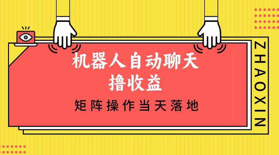 （12908期）机器人自动聊天撸收益，单机日入500+矩阵操作当天落地-航海圈