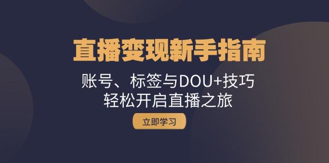 直播变现新手指南：账号、标签与DOU+技巧，轻松开启直播之旅-航海圈