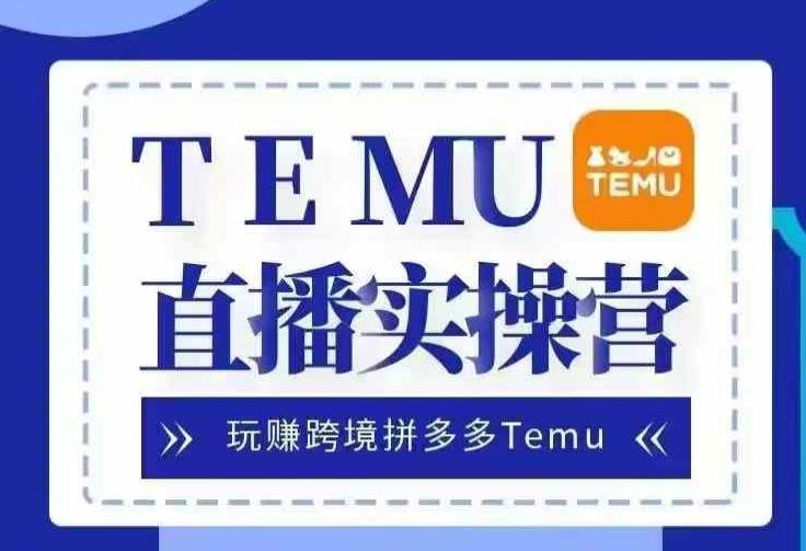 Temu直播实战营，玩赚跨境拼多多Temu，国内电商卷就出海赚美金-航海圈