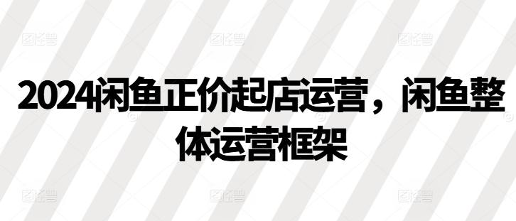 2024闲鱼正价起店运营，闲鱼整体运营框架-航海圈