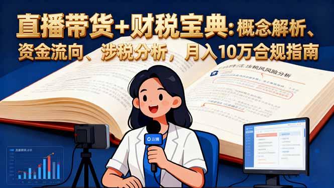 直播带货+财税宝典：概念解析、资金流向、涉税分析，月入10万合规指南-航海圈