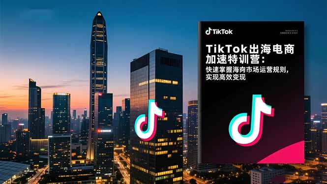 TikTok出海电商加速特训营：快速掌握海外市场运营规则，实现高效变现-航海圈