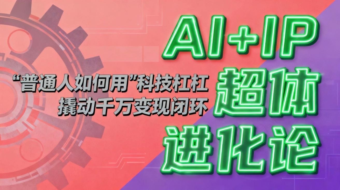 AI+IP超体进化论：普通人如何用“科技杠杆”撬动千万变现闭环？-航海圈