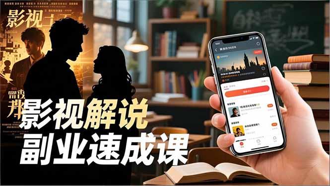 Tk影视解说副业速成课，软件安装、全流程实操、爆款预设，新手两周变现-航海圈