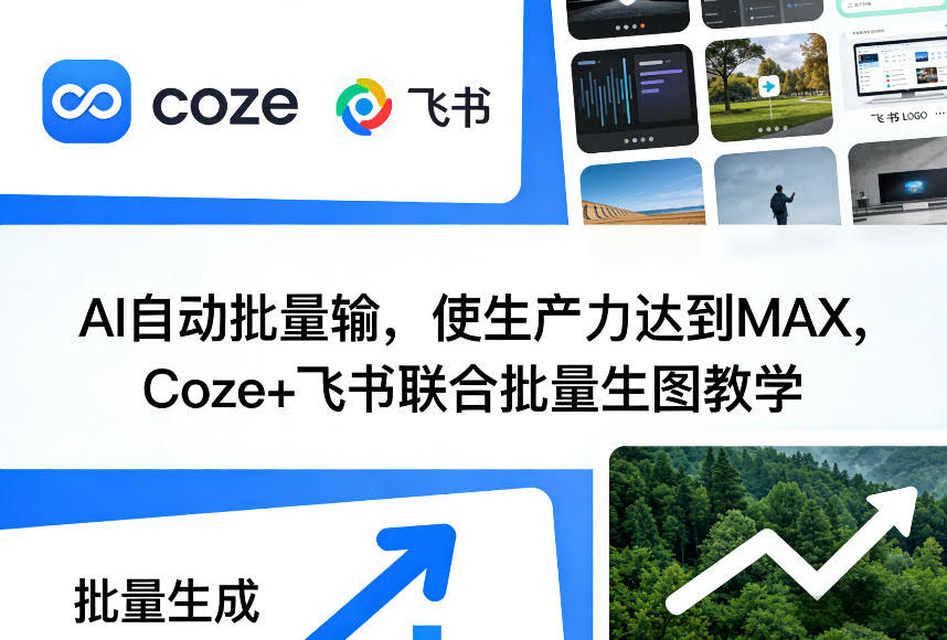 AI自动批量输，使生产力达到MAX，Coze+飞书联合批量生图教学-航海圈