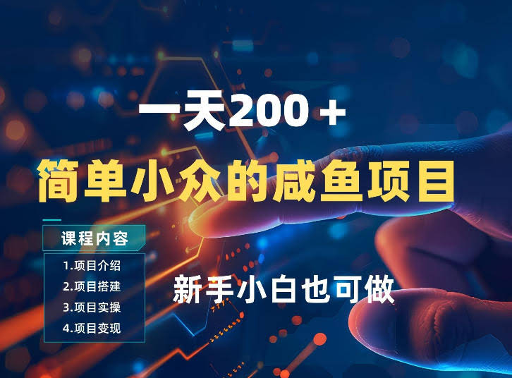 一天收入2张，一个简单小众的咸鱼项目，0门槛小白也能做-航海圈