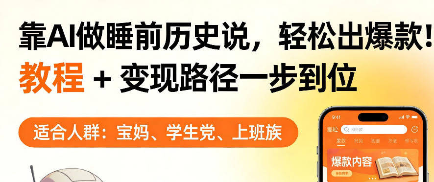 靠AI做睡前历史解说，轻松出爆款！教程+变现路径一步到位，单个视频收益1K+【揭秘】-航海圈