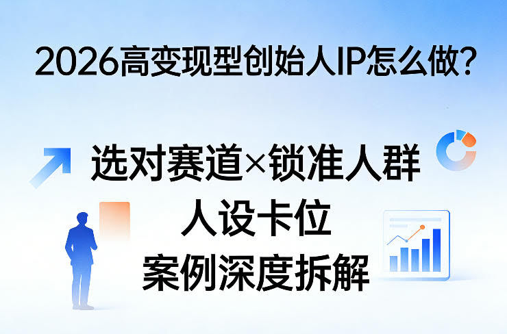 2026高变现型创始人IP怎么做？选对赛道×锁准人群×人设卡位×案例深度拆解-航海圈