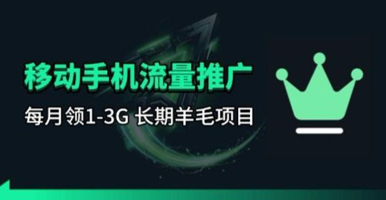 手机流量领取推广_每月一轮，刚需类的长期项目-航海圈