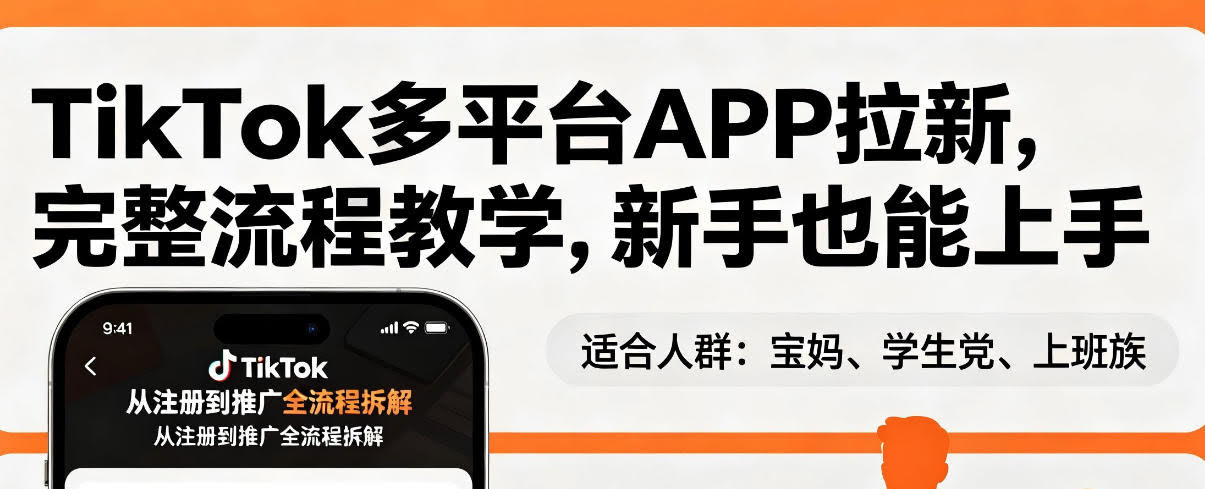 TikTok多平台APP拉新，完整流程教学，新手也能上手，轻松出海搞美金-航海圈