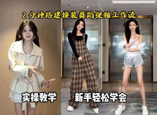 通过Coze工作流，制作《跳舞卡点换装视频》，两分钟制作完成，从0到1演示搭建过程-航海圈