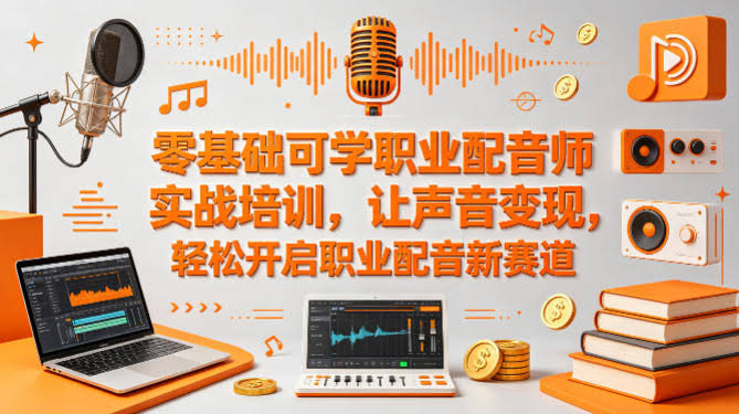 零基础可学职业配音师实战培训，让声音变现，轻松开启职业配音新赛道-航海圈