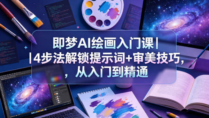 即梦AI绘画入门课｜4步法解锁提示词+审美技巧，从入门到精通-航海圈