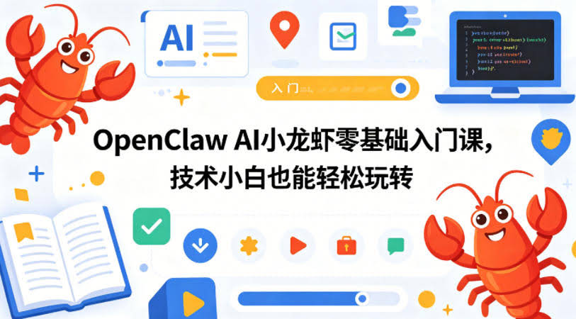 OpenClaw AI小龙虾零基础入门课，技术小白也能轻松玩转-航海圈