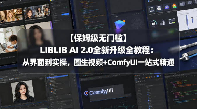 【保姆级无门槛】LIBLIB AI 2.0全新升级全教程：从界面到实操，图生视频+ComfyUI一站式精通-航海圈