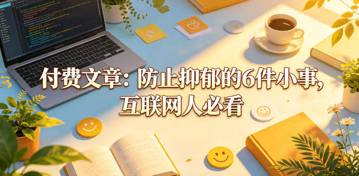 付费文章：防止抑郁的6件小事，互联网人必看！-航海圈