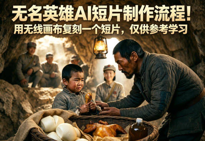 无名英雄AI短片制作流程！用无线画布复刻一个短片，仅供参考学习-航海圈