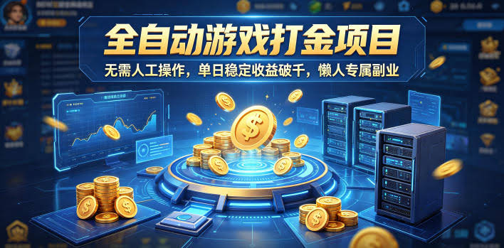 全自动游戏打金项目，无需人工操作，单日稳定收益破千，懒人专属副业【揭秘】-航海圈