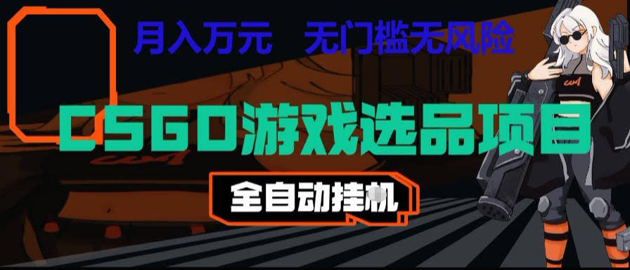 CSGO游戏自动扫货项目，全自动运行，月入1W，无风险，长期稳定可以做【揭秘】-航海圈