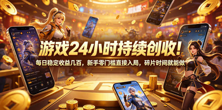 游戏24小时持续创收！每日稳定收益几百，新手零门槛直接入局，碎片时间就能做【揭秘】-航海圈