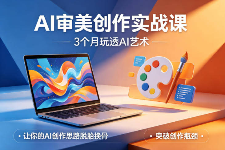 AI审美创作实战课，3个月玩透AI艺术，让你的AI创作思路脱胎换骨，突破创作瓶颈（更新0617）-航海圈