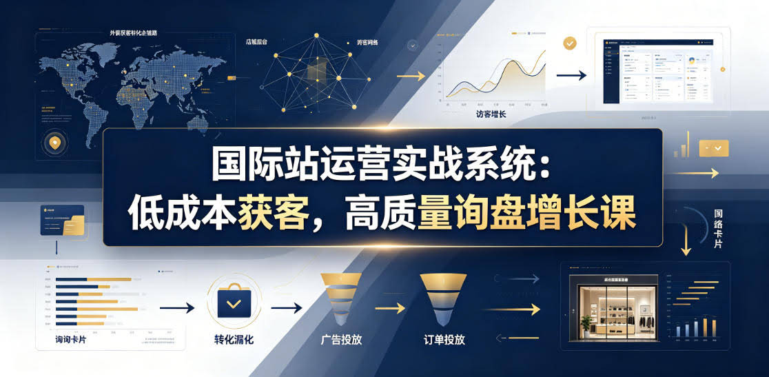 国际站运营实战系统：低成本获客，高质量询盘增长课（更新26年）-航海圈