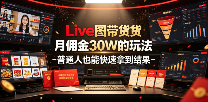Live图带货月佣金30W的玩法-普通人也能快速拿到结果-航海圈