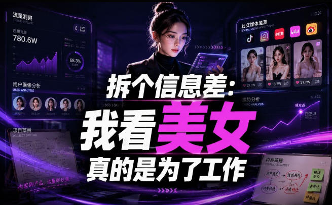 【理直气壮】我给看美女找了一个非常恰当的理由，信息差项目-航海圈
