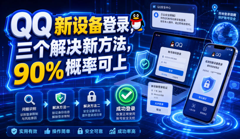 QQ新设备登录，三个解决新方法，90%概率可上-航海圈