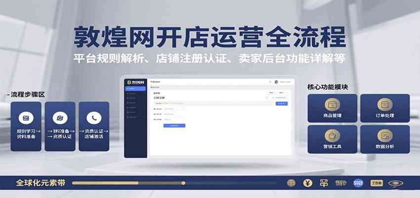 敦煌网开店运营全流程：平台规则解析、店铺注册认证、卖家后台功能详解等-航海圈