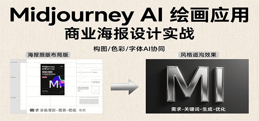 Midjourney AI绘画应用，关键词指令解析、漫画头像制作、海报设计、3D人物生成等-航海圈