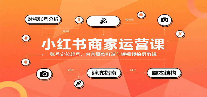 小红书商家运营课,账号定位起号、内容爆款打造与短视频拍摄剪辑-航海圈