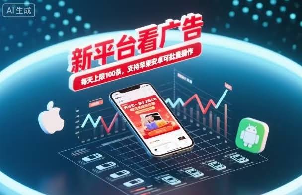 新台看广告，养好机一条5毛到5块，单机日入30到100，支持苹果安卓，可批量操作。-航海圈