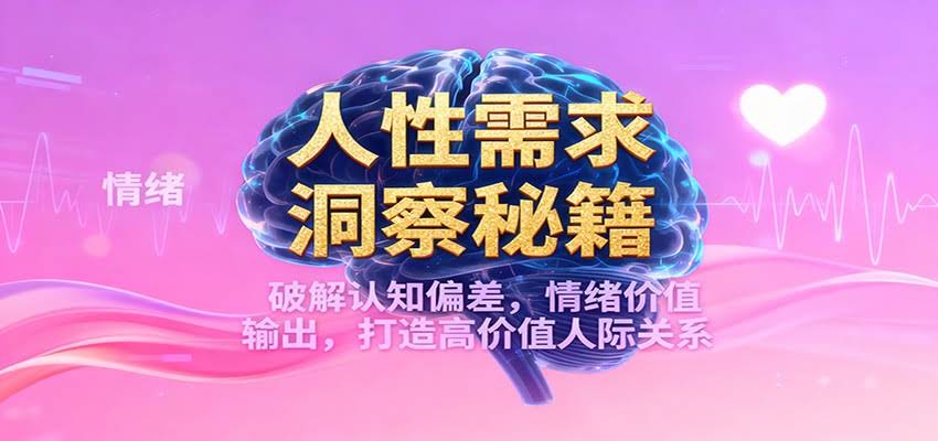 人性需求洞察秘籍，破解认知偏差，情绪价值输出，打造高价值人际关系-航海圈