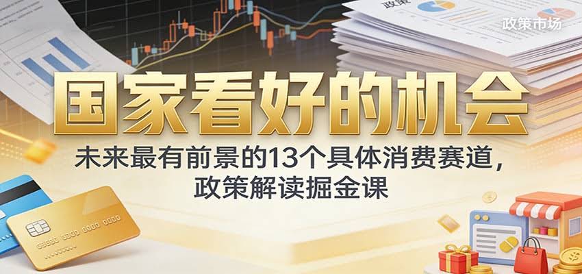 公众号付费文章：国家看好的机会，未来最有前景的13个具体消费赛道，政策解读掘金课-航海圈