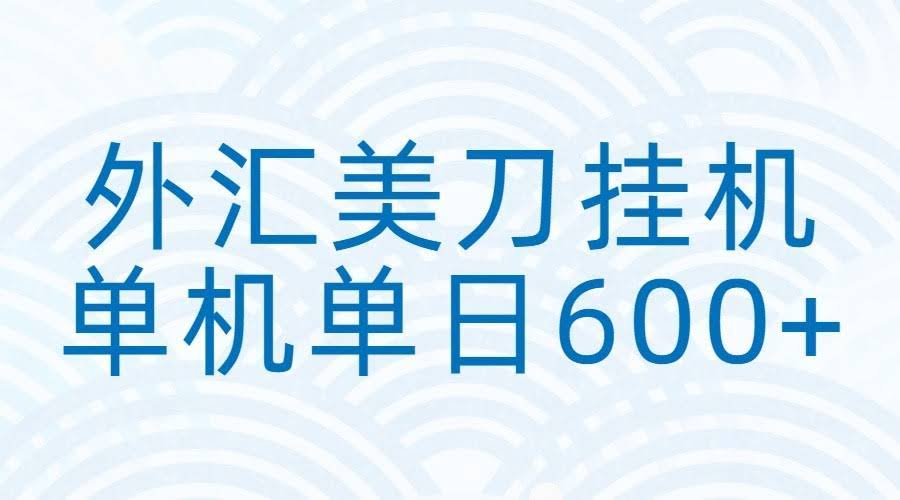 外汇美刀挂机：全自动挂机赚美金，单机600+-航海圈