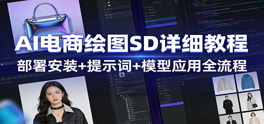 AI电商绘图SD详细教程：部署安装+提示词+模型应用全流程-航海圈