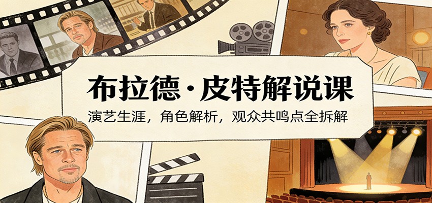 演员说-布拉德.皮特解说课:演艺生涯,角色解析,观众共鸣点全拆解-航海圈