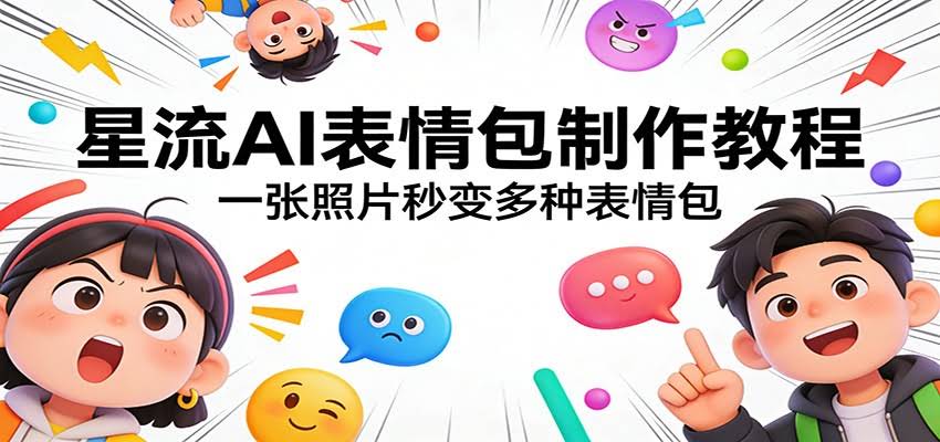星流AI表情包制作教程：一张照片秒变多种表情包-航海圈