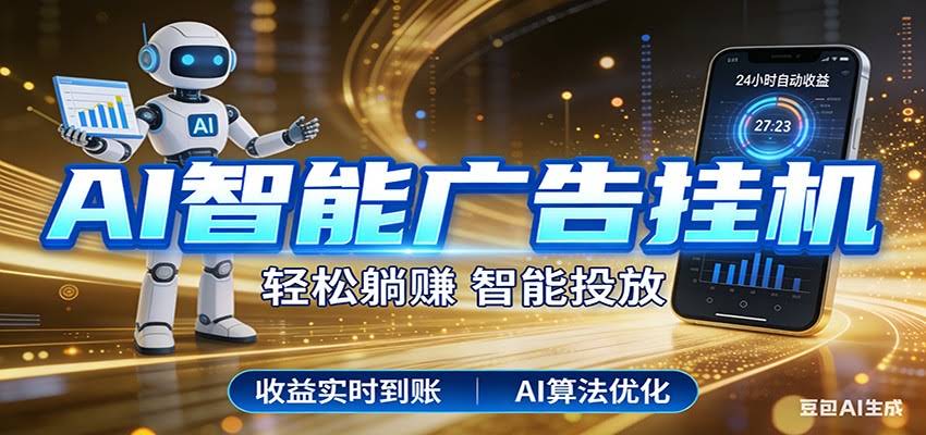 智能广告挂机新时代，利用碎片化时间实现稳定被动收益，AI帮你持续盈利-航海圈