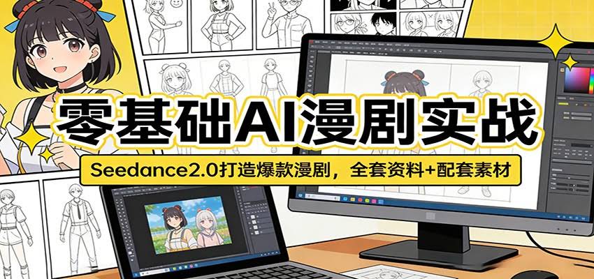 零基础AI漫剧实战：Seedance2.0打造爆款漫剧，全套资料+配套素材-航海圈