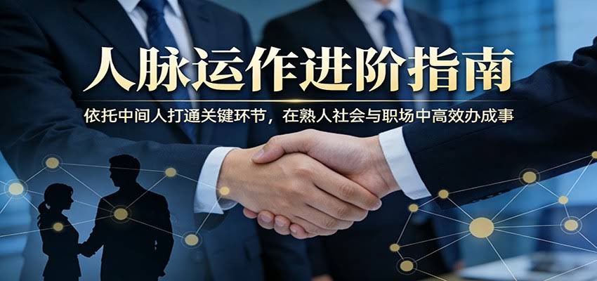 付费文章：人脉运作进阶指南，依托中间人打通关键环节，在熟人社会与职场中高效办成事-航海圈