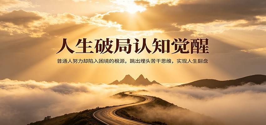 人生破局认知觉醒，普通人努力却陷入困境的根源，跳出埋头苦干思维，实现人生翻盘-航海圈