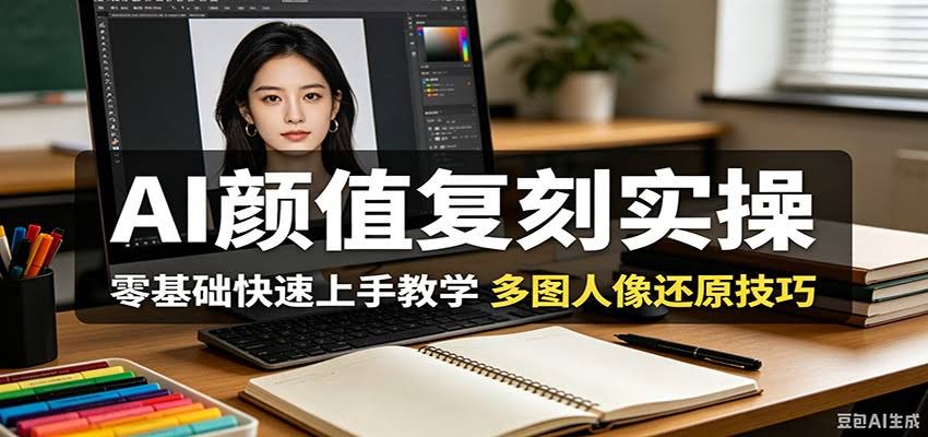 AI颜值复刻实操，零基础快速上手教学，多图人像还原技巧-航海圈