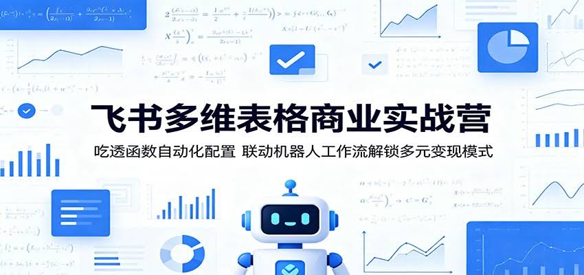 飞书多维表格商业实战营：吃透函数自动化配置，联动机器人工作流解锁多元变现模式-航海圈