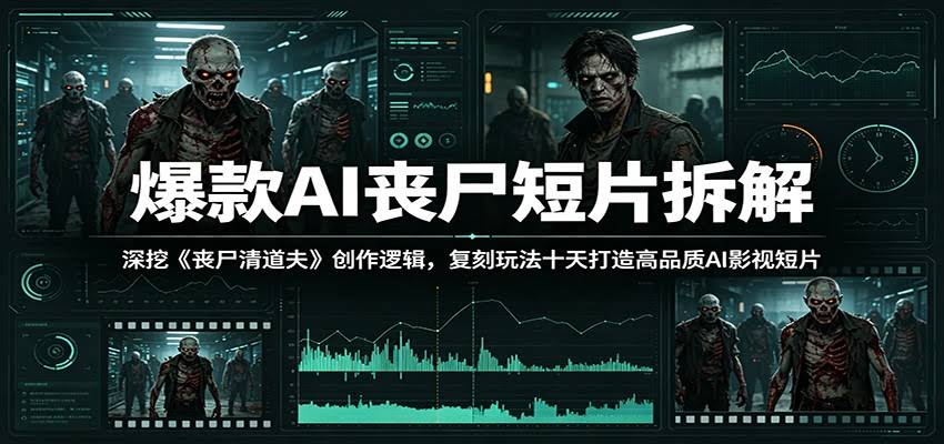 爆款AI丧尸短片拆解：深挖《丧尸清道夫》创作逻辑，复刻玩法快速打造高品质AI影视短片-航海圈