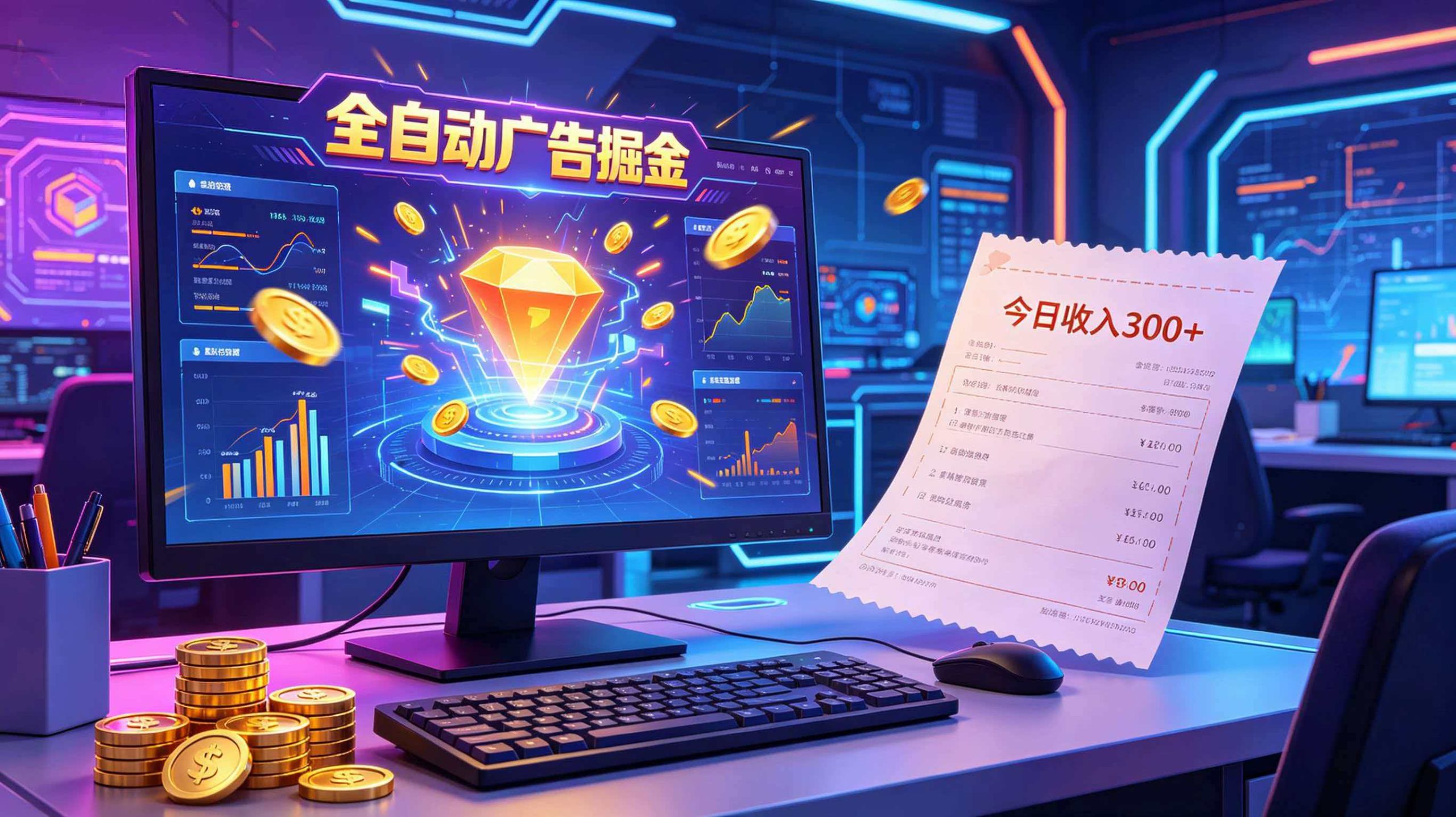 全自动广告掘金,日入300+。全程Ai自动化运行,解放双手,时间自由。收益稳定-航海圈