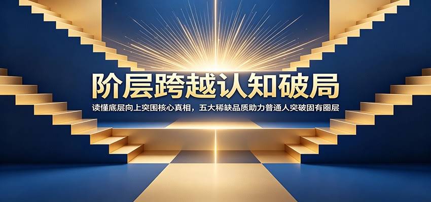 阶层跨越认知破局：读懂底层向上突围核心真相，五大稀缺品质助力普通人突破固有圈层-航海圈